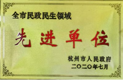 市民政民生領域先進單位-市人民政府